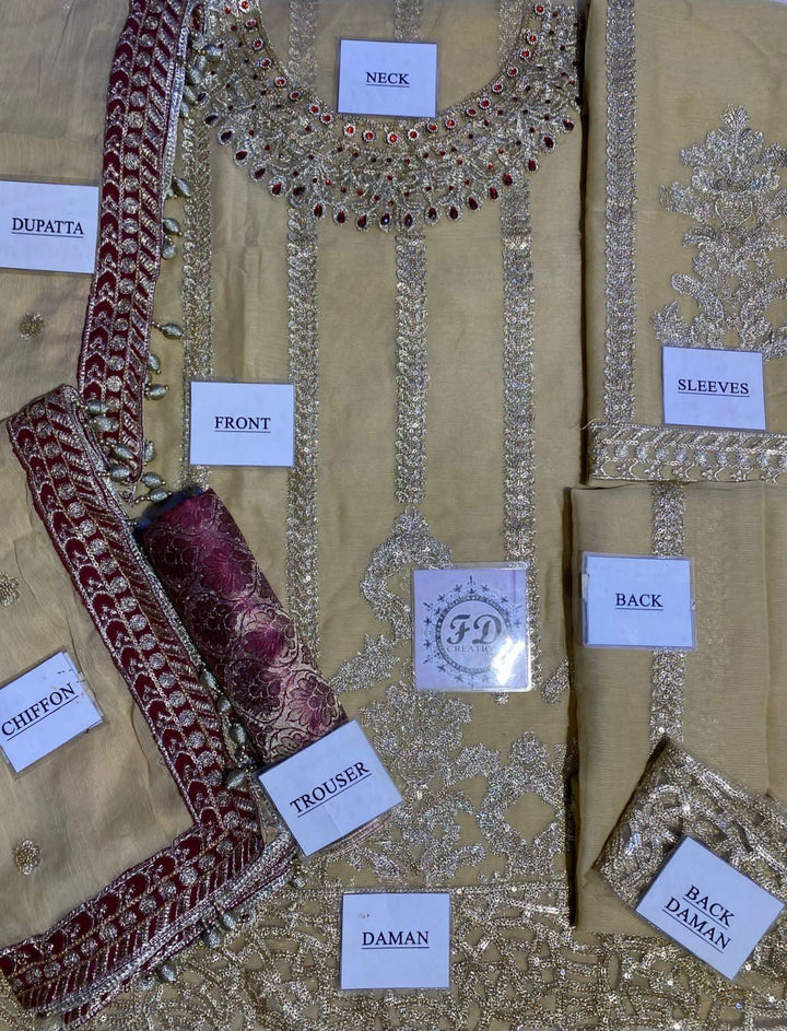 Maria B Chiffon Suit-Aarasta