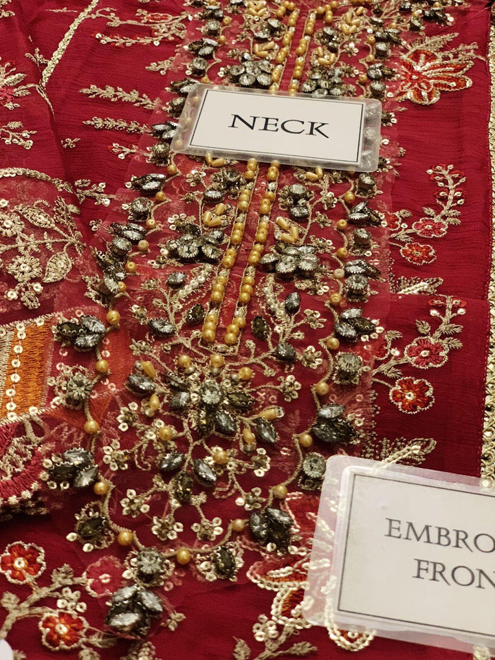 Maria B Chiffon Suit-Aarasta