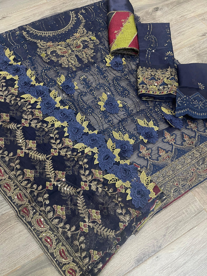 Maria B Organza Suit-Aarasta