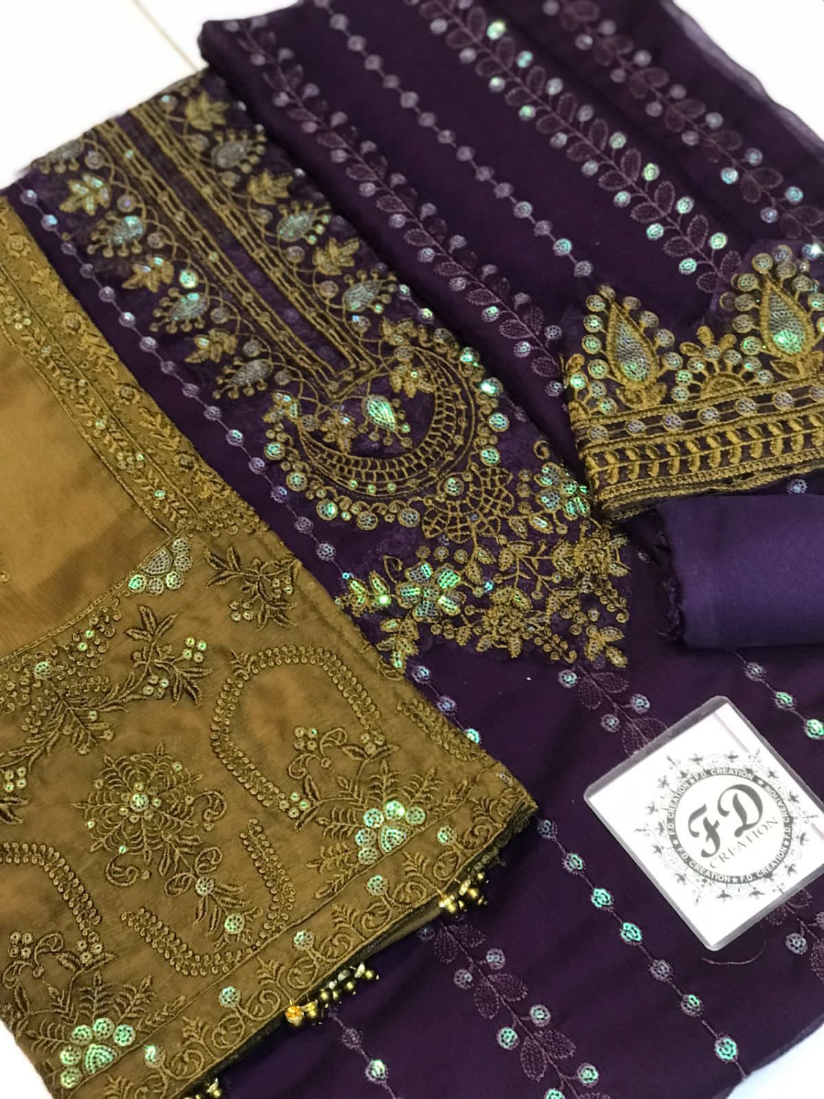 Maria B Chiffon Suit-Aarasta