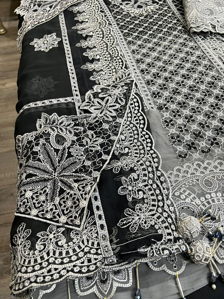 Maria B Chiffon Suit-Aarasta