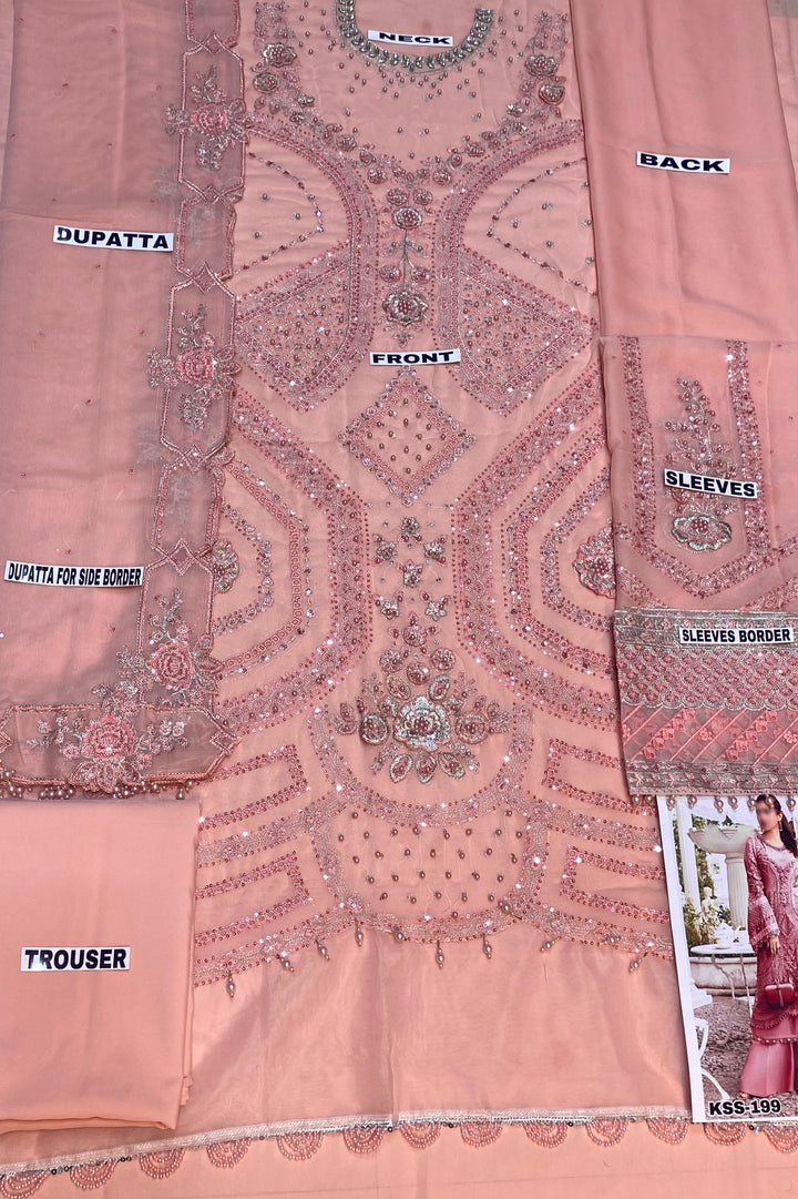 Maria B Chiffon Suit-Aarasta