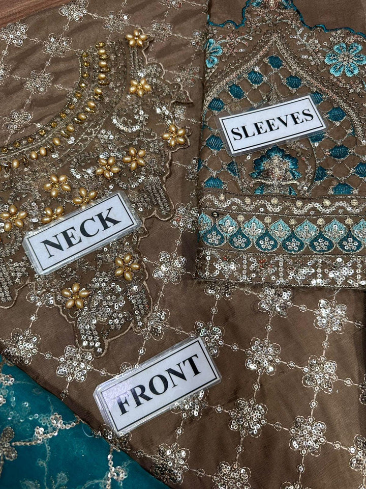 Maria B Silk Suit-Aarasta