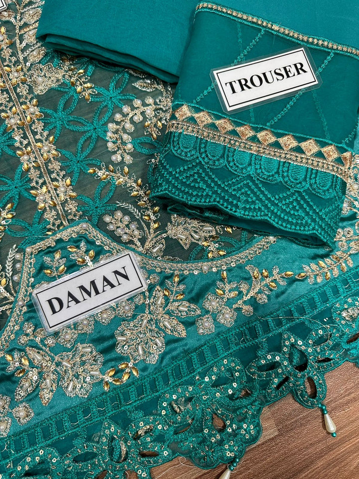 Maria B Organza Suit-Aarasta