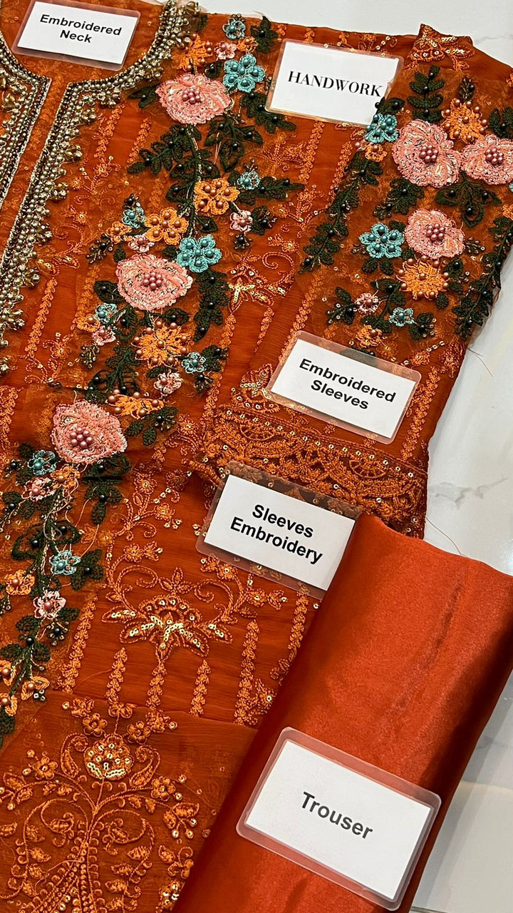 Maria B Chiffon Suit-Aarasta