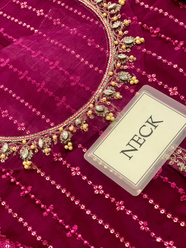 Maria B Chiffon Suit-Aarasta