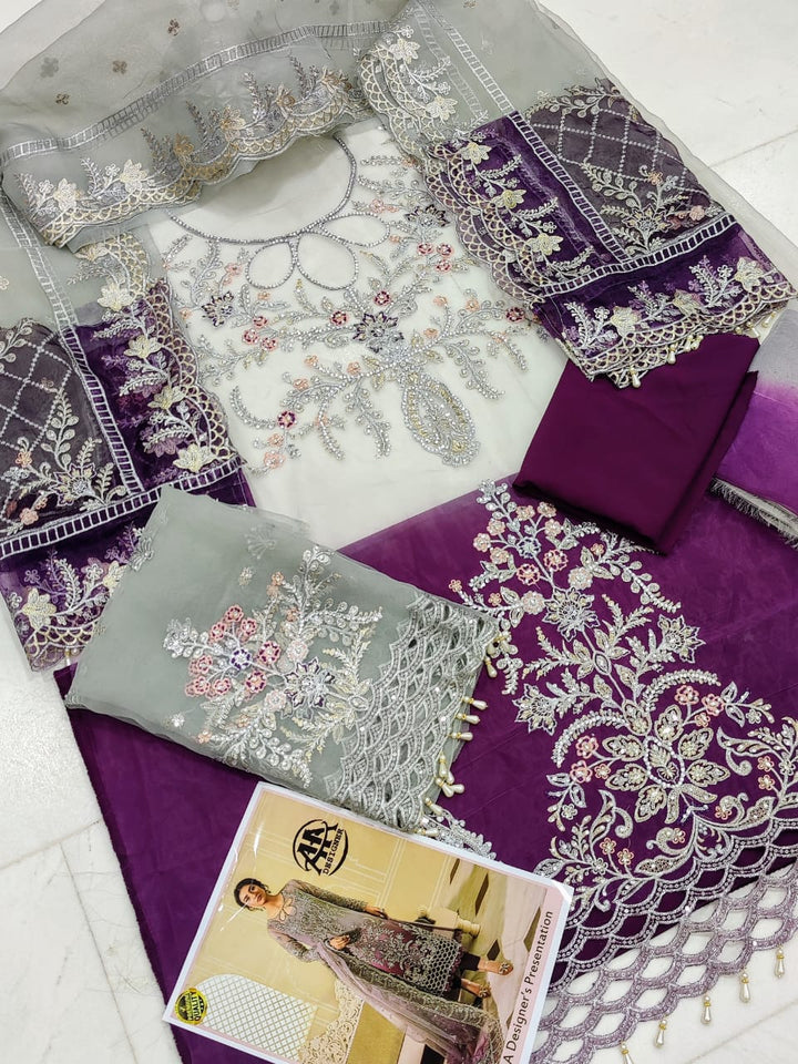 Maria B Organza Suit-Aarasta