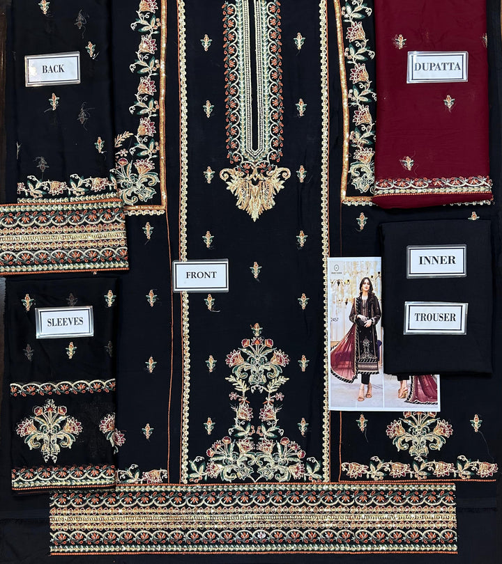 Maria B Chiffon Suit-Aarasta