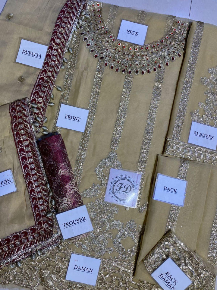 Maria B Chiffon Suit-Aarasta