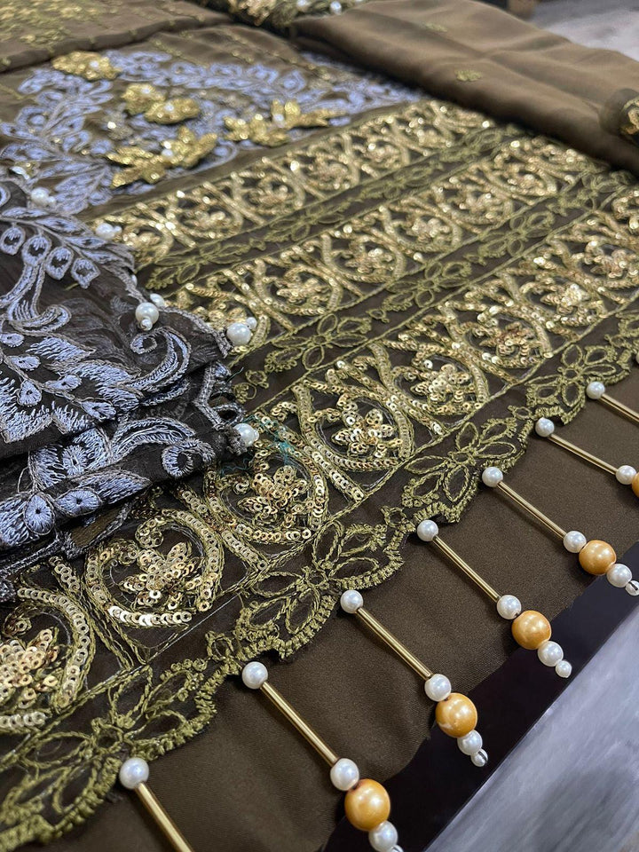 Maria B Chiffon Suit-Aarasta