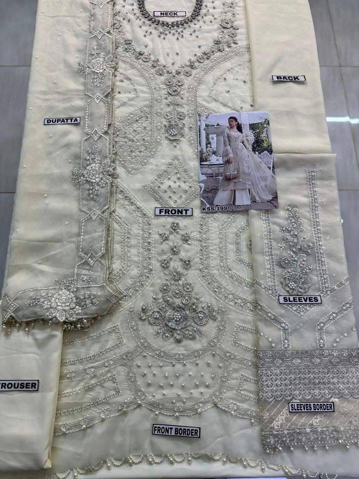 Maria B Chiffon Suit-Aarasta