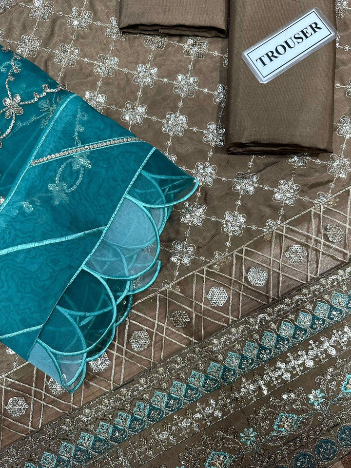 Maria B Silk Suit-Aarasta