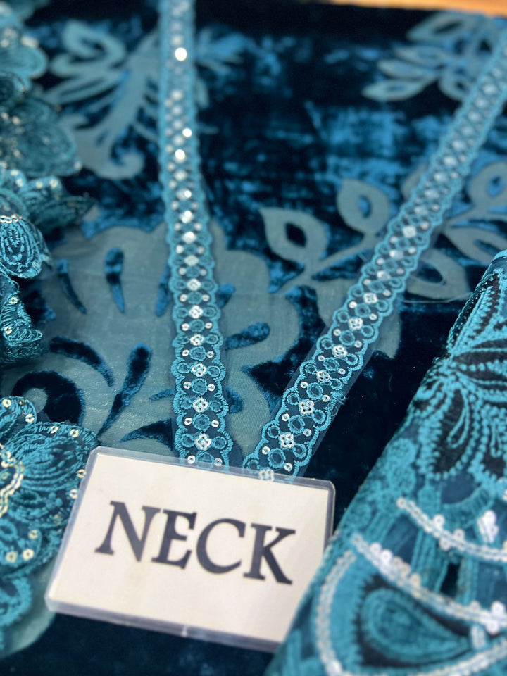 Maria B Velvet Suit-Aarasta