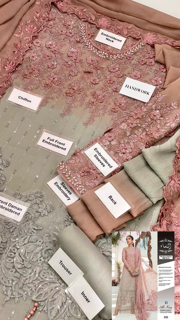 Maria B Chiffon Suit-Aarasta