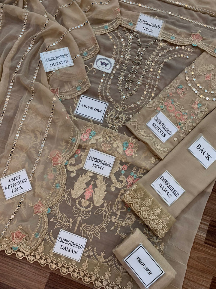 Maria B Chiffon Suit-Aarasta