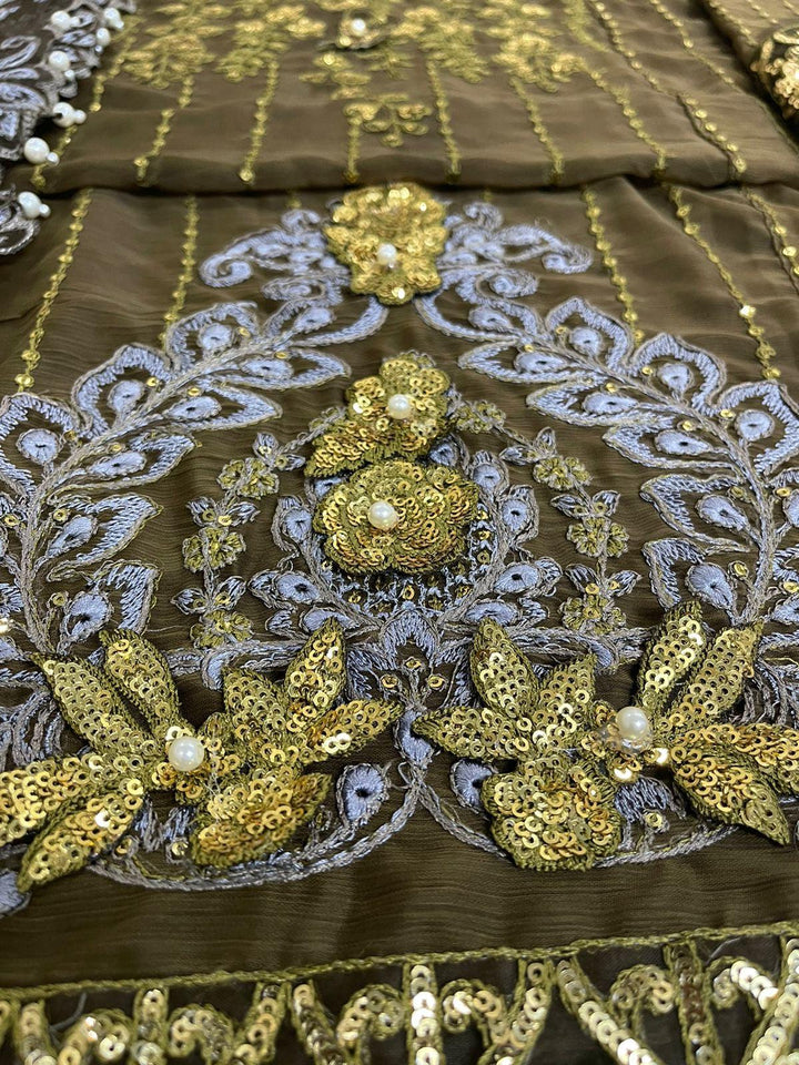 Maria B Chiffon Suit-Aarasta