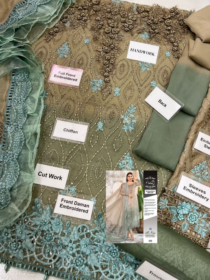 Maria B Chiffon Suit-Aarasta