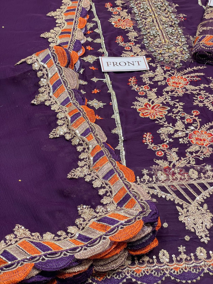 Maria B Chiffon Suit-Aarasta