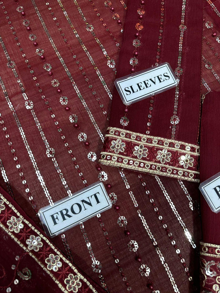 Maria B Chiffon Suit-Aarasta