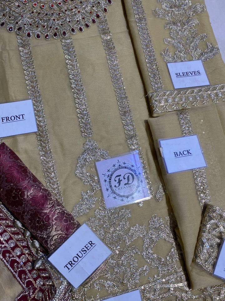 Maria B Chiffon Suit-Aarasta