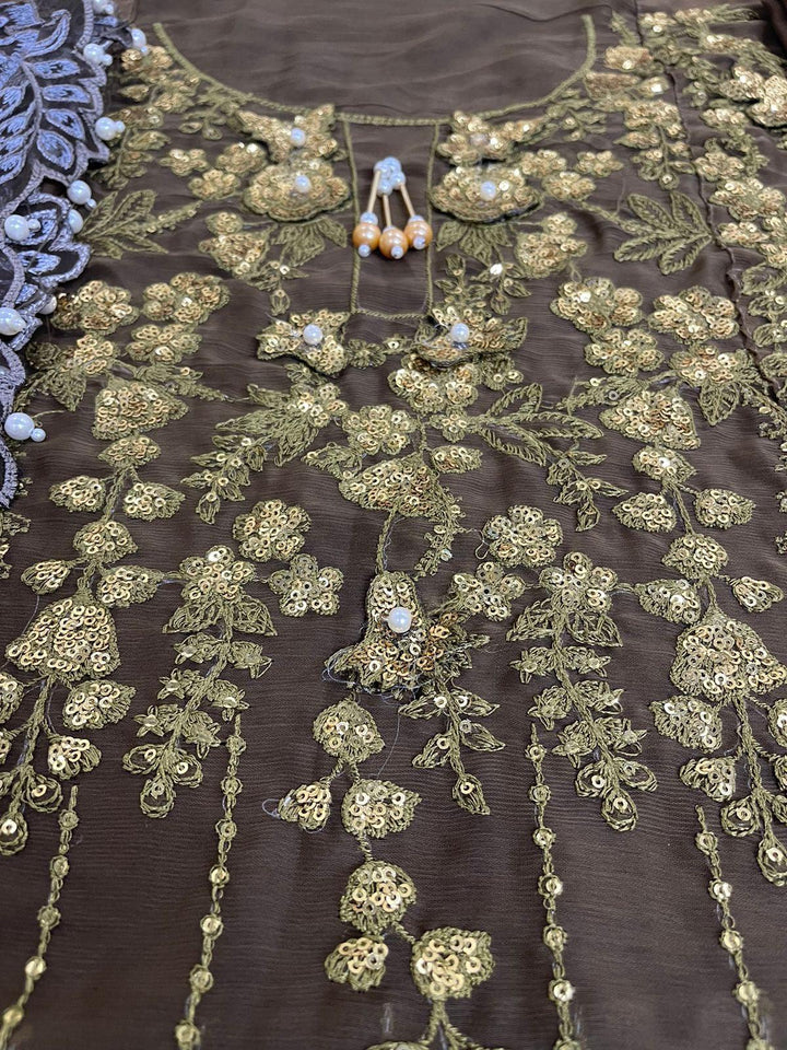 Maria B Chiffon Suit-Aarasta