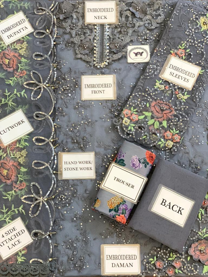 Maria B Organza Suit-Aarasta