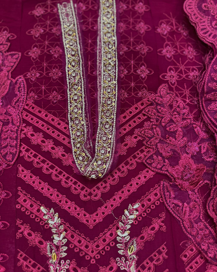 Maria B Chiffon Suit-Aarasta