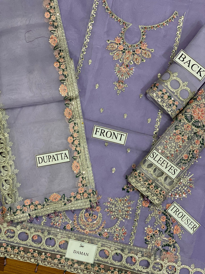 Maria B Organza Suit-Aarasta