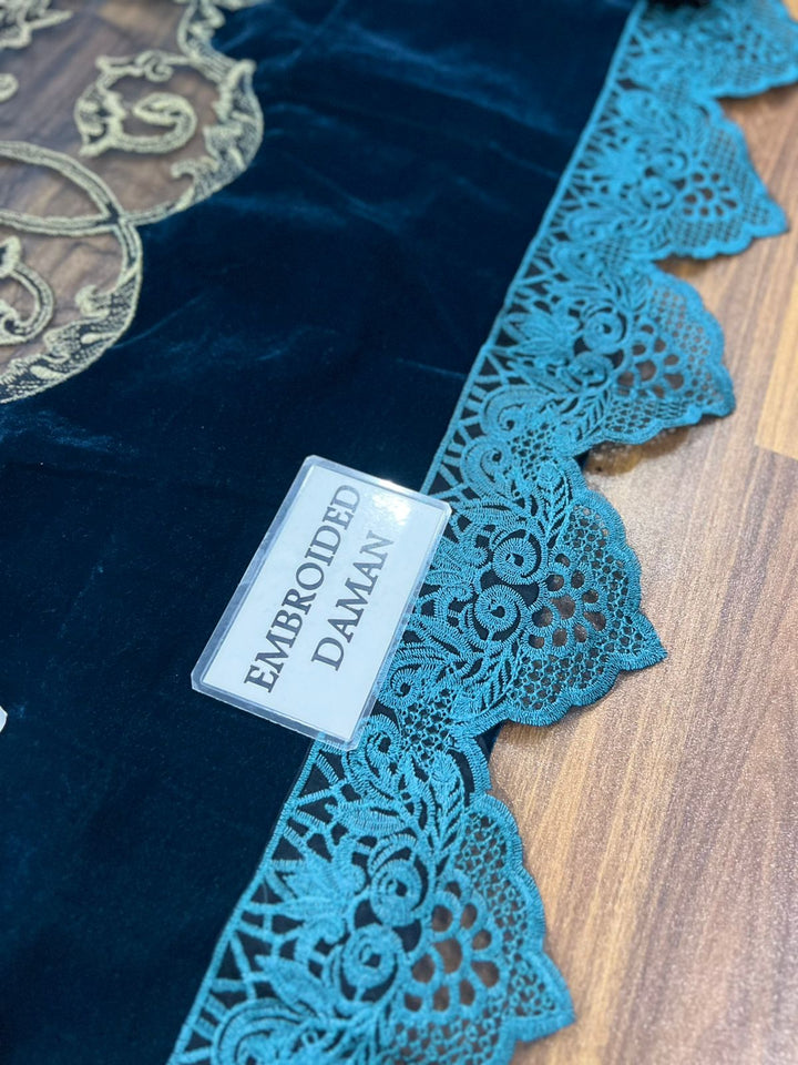 Maria B Velvet Suit-Aarasta