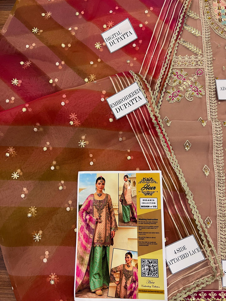 Maria B Organza Suit-Aarasta