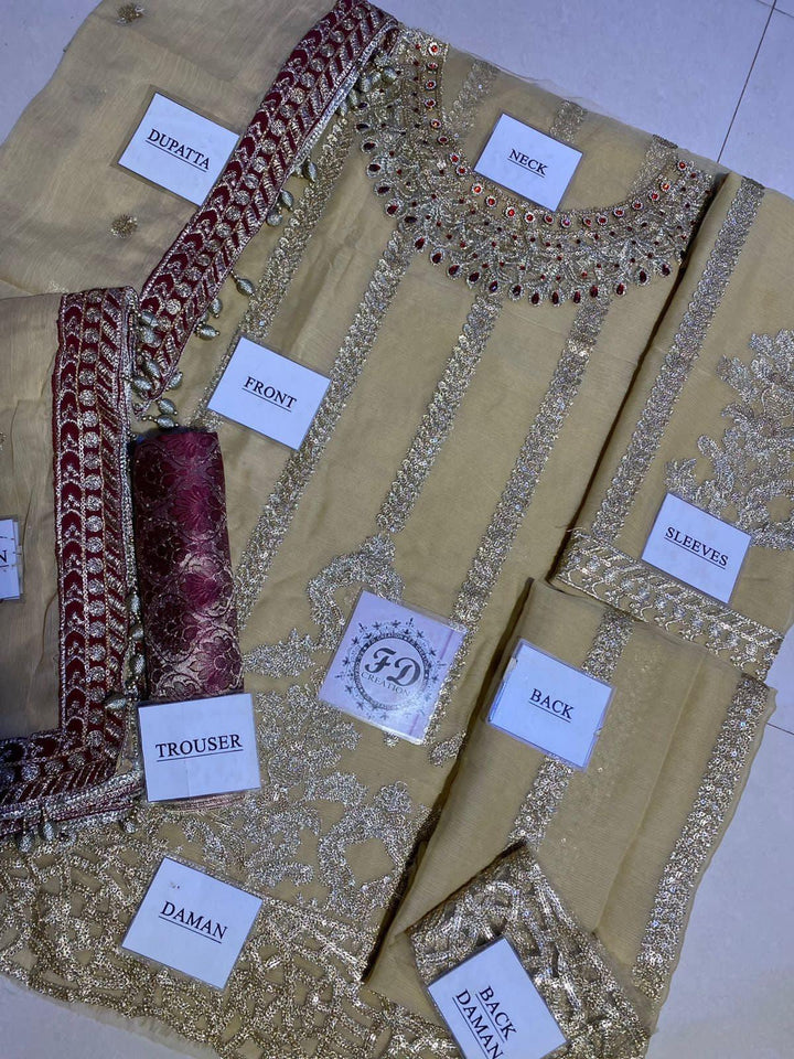 Maria B Chiffon Suit-Aarasta