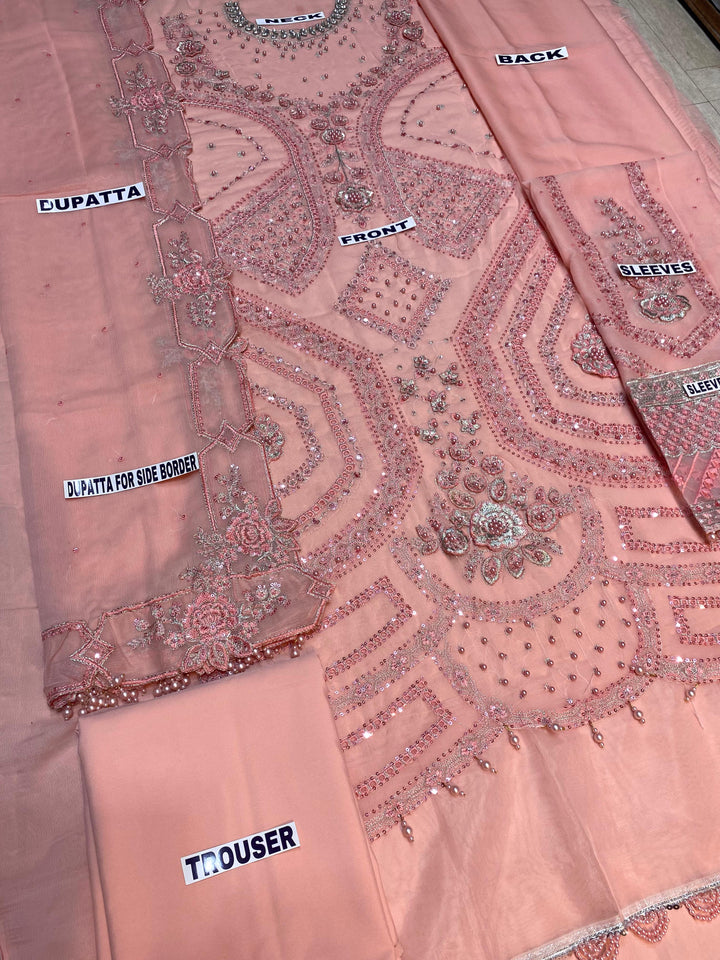 Maria B Chiffon Suit-Aarasta