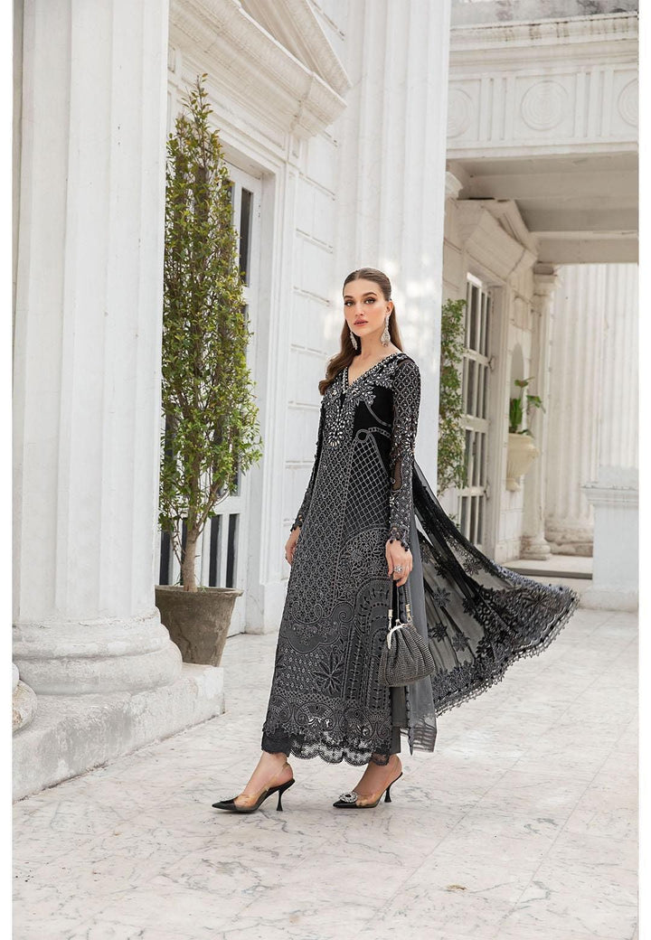 Maria B Chiffon Suit-Black-Chiffon-Aarasta