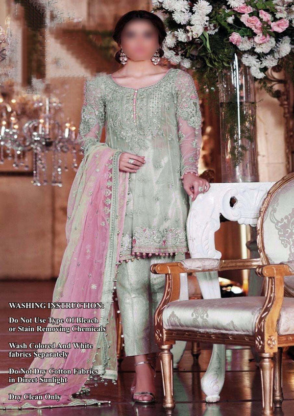 Maria B Net Suit-Green-Net-Aarasta