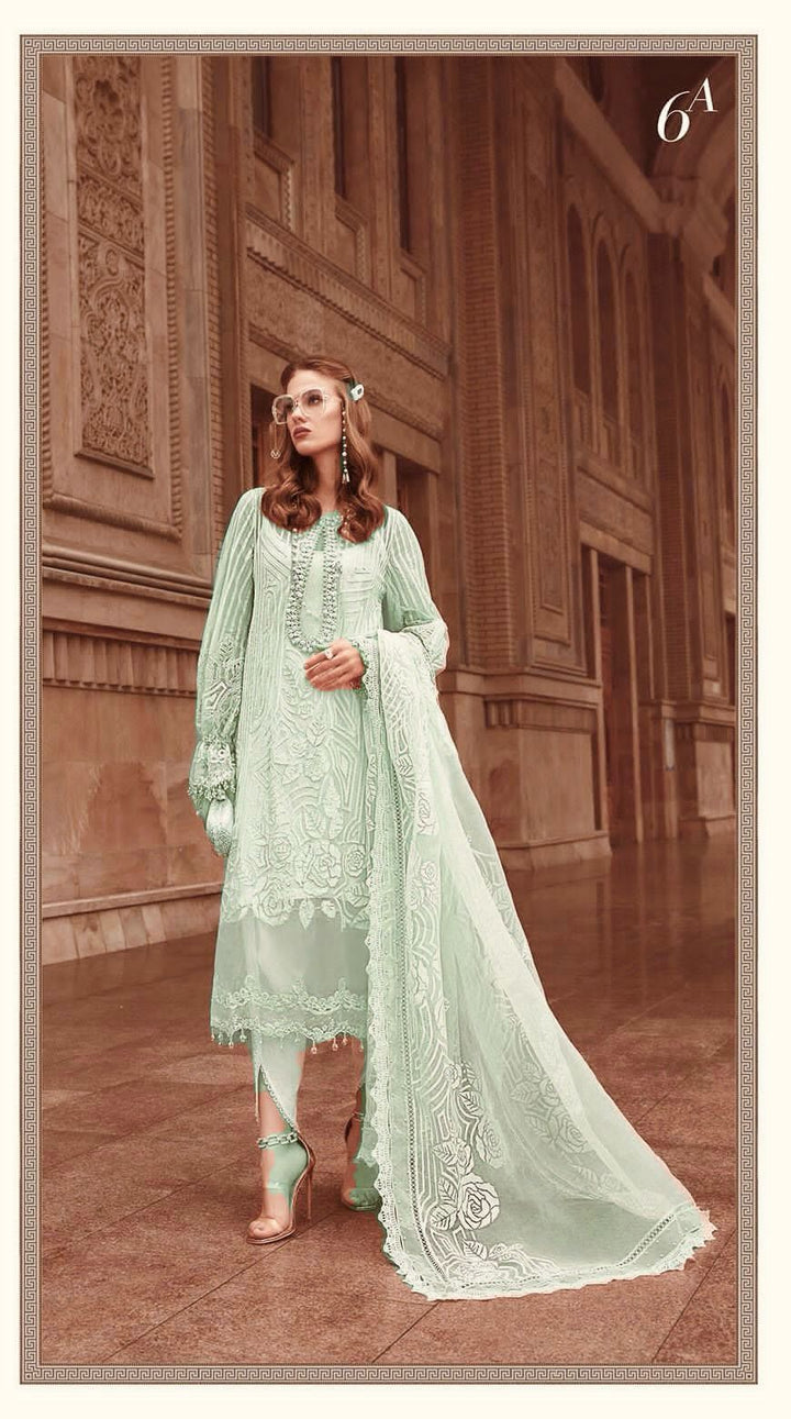 Maria B Organza Suit-Green-Organza-Aarasta