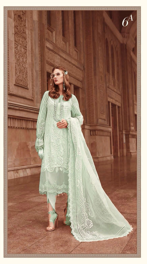 Maria B Organza Suit-Green-Organza-Aarasta