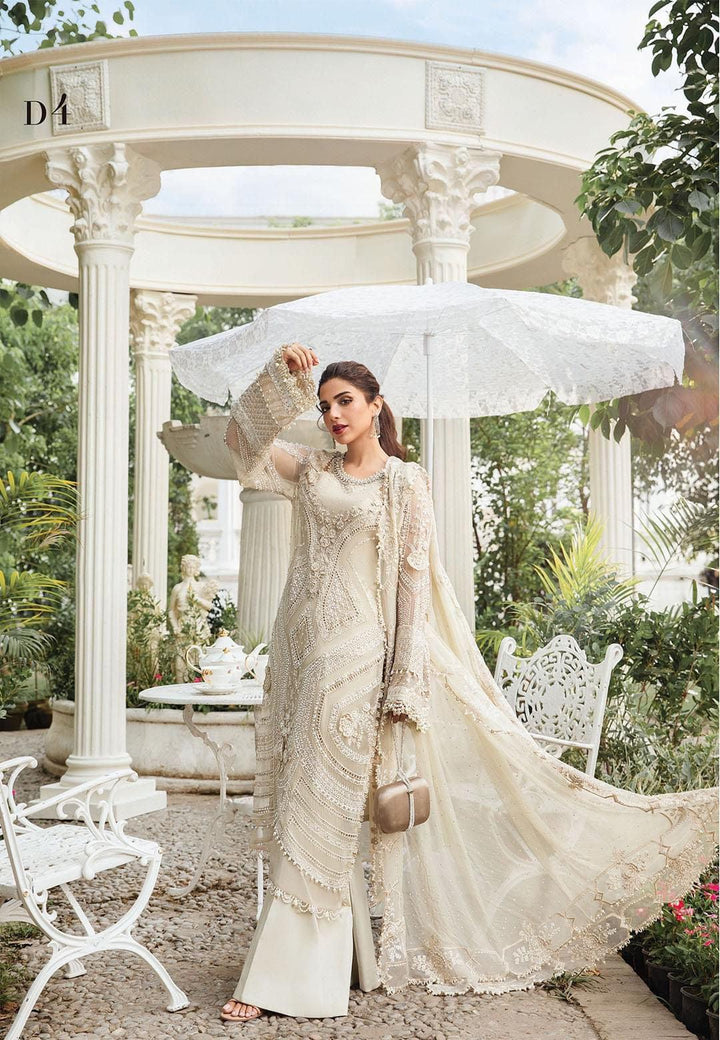 Maria B Chiffon Suit-Off White-Chiffon-Aarasta