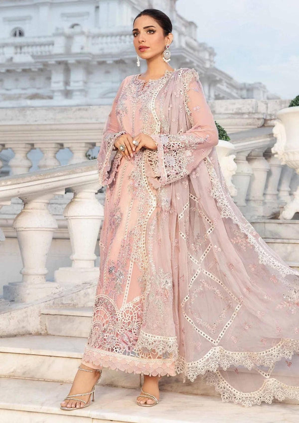 Maria B Chiffon Suit-Pink-Chiffon-Aarasta
