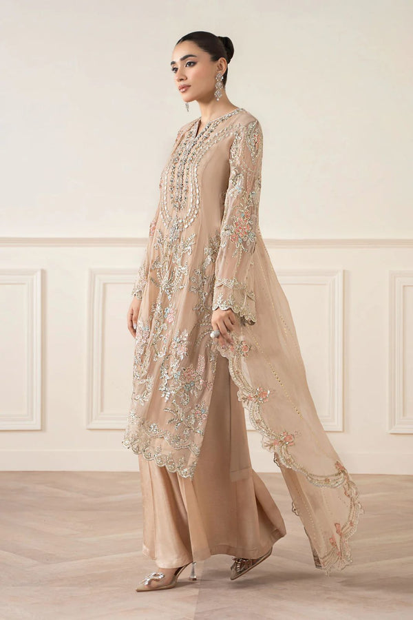 Maria B Chiffon Suit-Skin-Chiffon-Aarasta