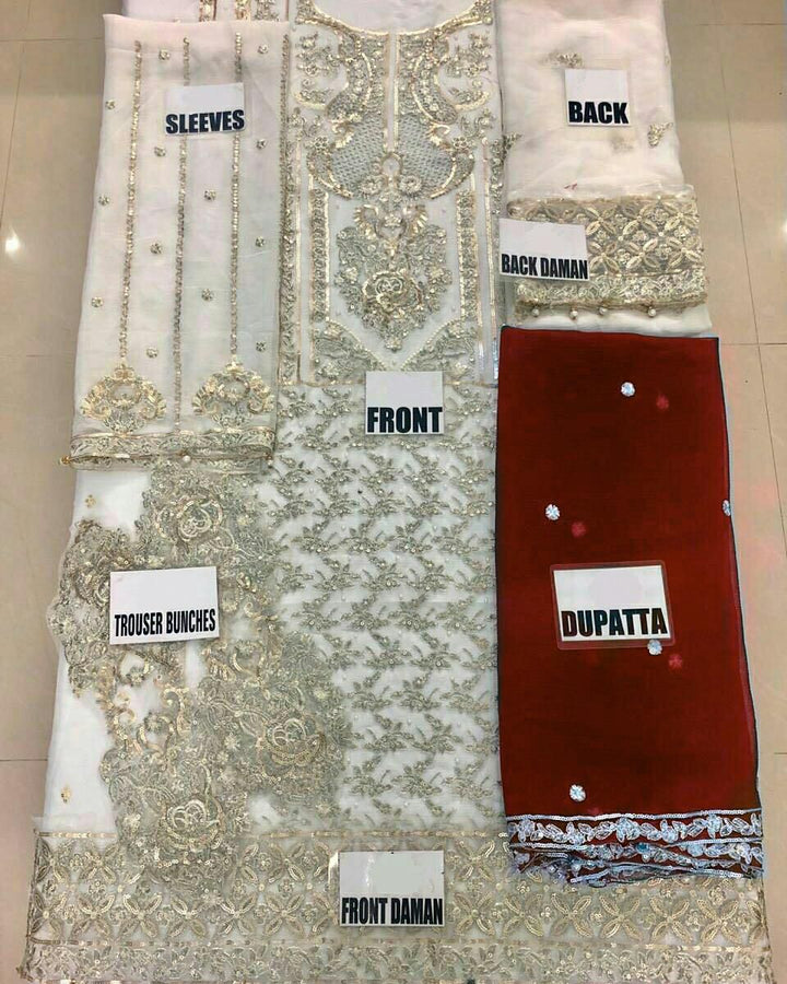 Mariam & Maria Chiffon Suit-Aarasta