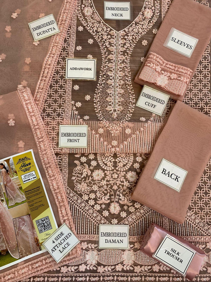 Maryams Organza Suit-Aarasta