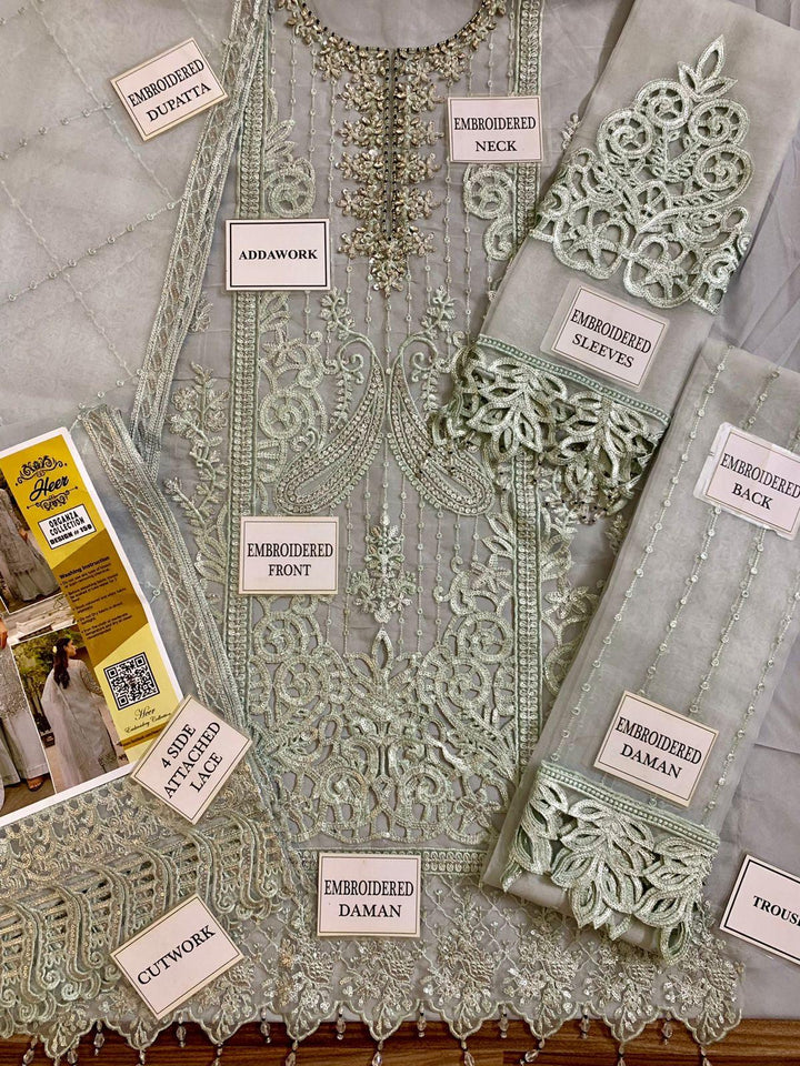 Maryams Organza Suit-Aarasta