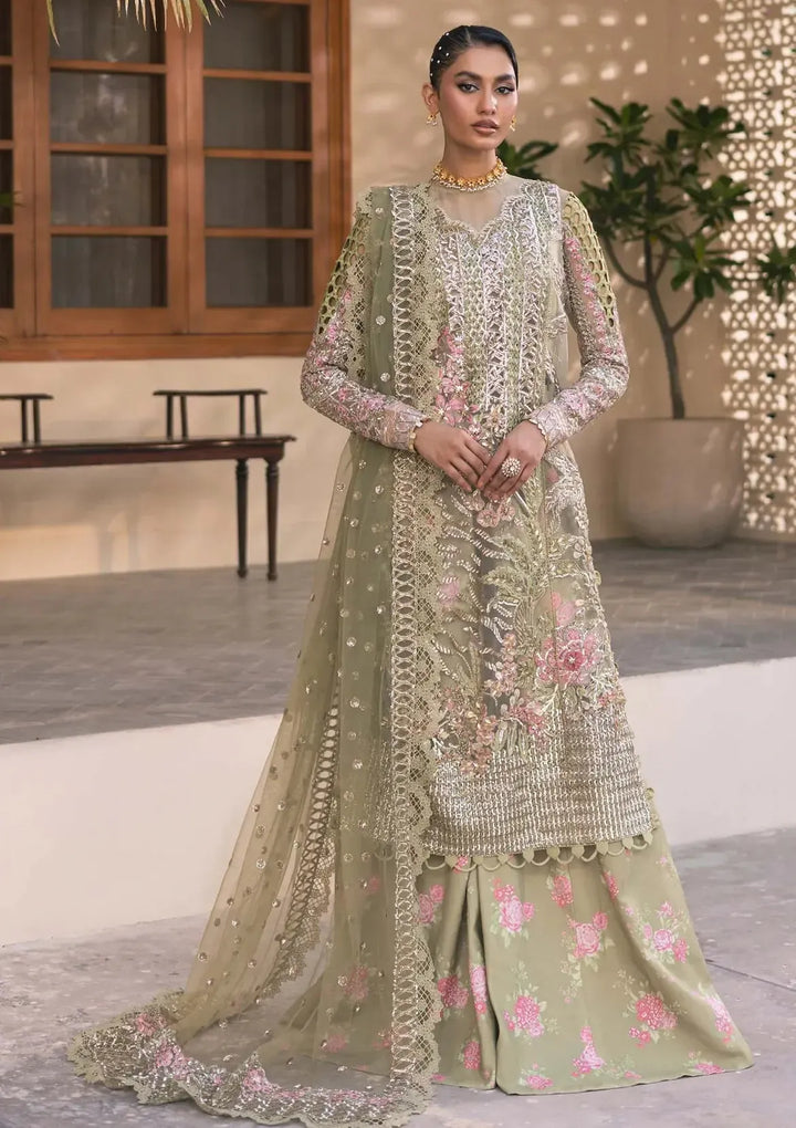 Maryam Hussain Net Suit-Green-Net-Aarasta