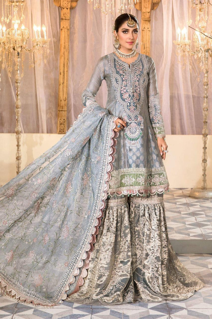 Maryams Organza Suit-Grey-Organza-Aarasta