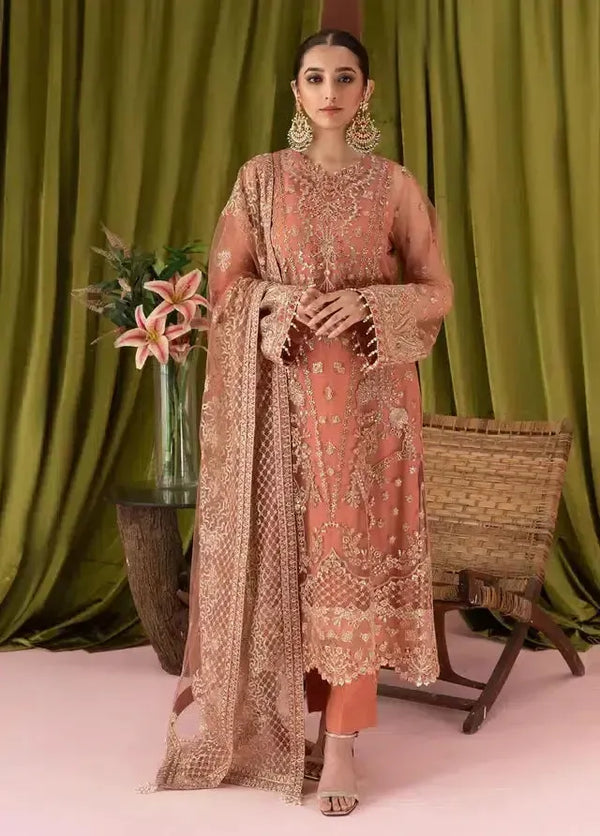Maryams Net Suit-Orange-Net-Aarasta