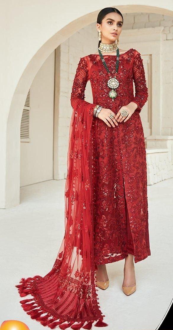 Maryams Net Suit-Red-Net-Aarasta