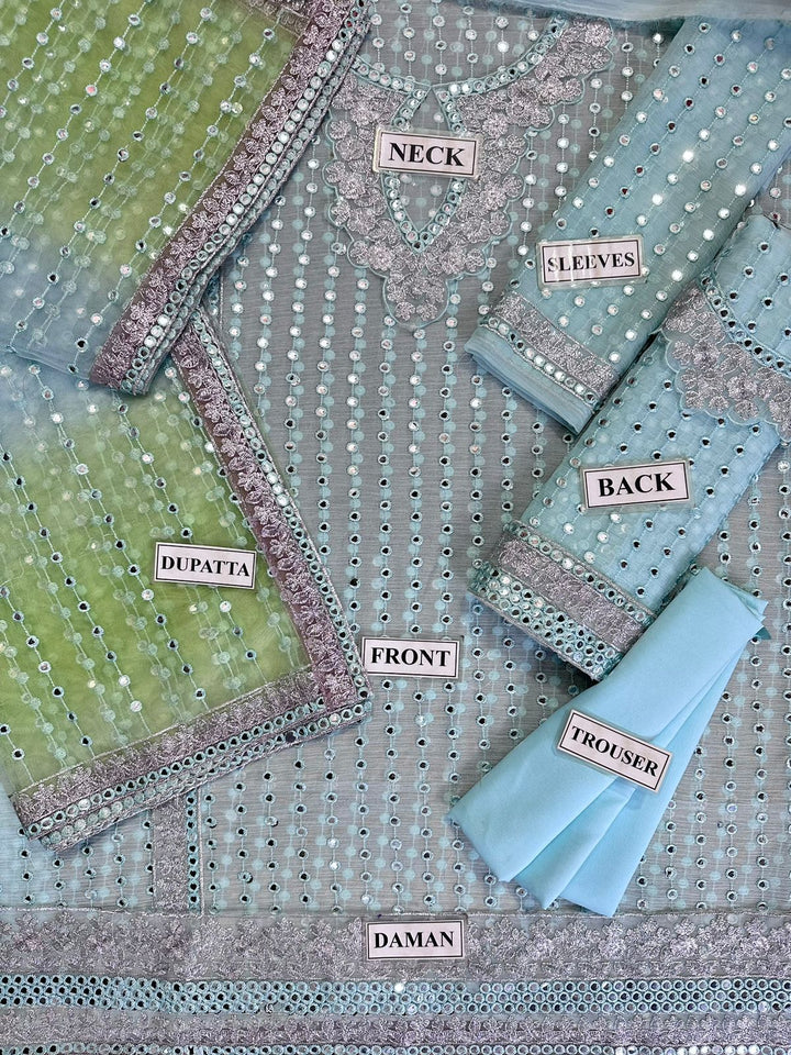 Maya Ali Chiffon Suit-Aarasta