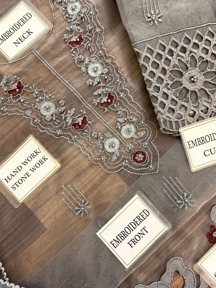 Mushq Organza Suit-Aarasta