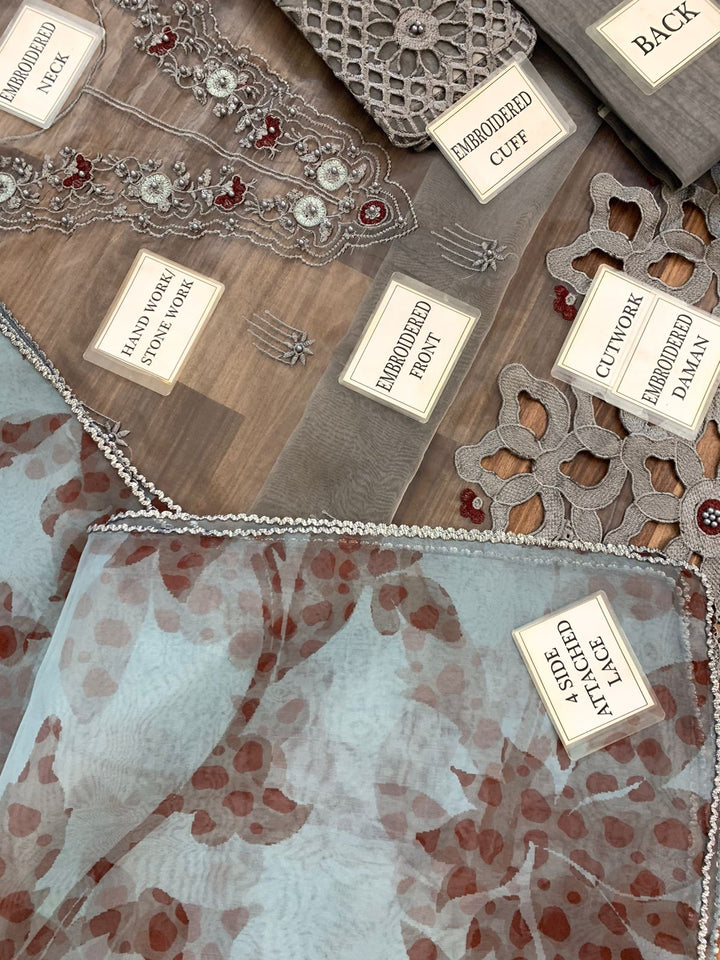 Mushq Organza Suit-Aarasta