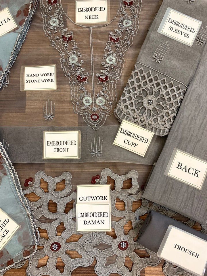 Mushq Organza Suit-Aarasta